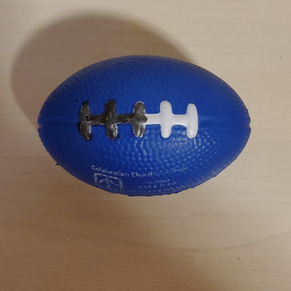 Squeezable Small Blue Football